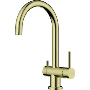 Смеситель для кухни Omoikiri Yamada-LG с подключением фильтра, светлое золото (4994479)