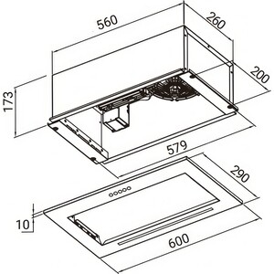 Вытяжка встраиваемая Weissgauff Integra 850 PB WH