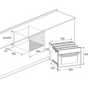 Электрический духовой шкаф Meferi MEO607BK MICROWAVE
