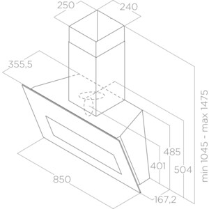 Вытяжка Elica BLOOM-S WH/A/85