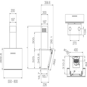 Вытяжка Elica JUST DRY BL/A/80