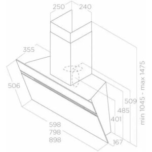Вытяжка Elica STRIPE LUX @ WH/A/90