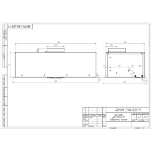 Вытяжка встраиваемая Elikor Cube Basic 60П-500-К3Д
