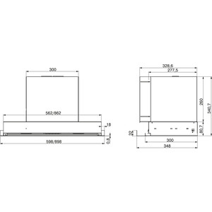 Вытяжка встраиваемая Elikor EVOLUTION 60П-750-Э3Д