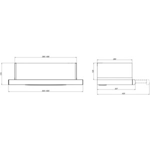 Вытяжка встраиваемая Elikor Slide 60Н-430 нержавеющая сталь/нержавеющая сталь