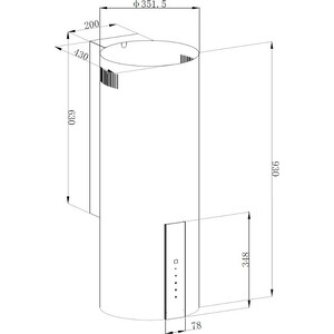 Вытяжка Korting KHC 35969 DW Cylinder