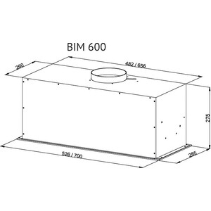Вытяжка встраиваемая Kuppersberg BIM 600 White