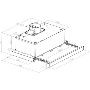 Вытяжка встраиваемая Meferi SLIDEBOX60WH POWER