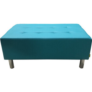 Банкетка Мягкий офис Классик с утяжками двухместная бирюзовая