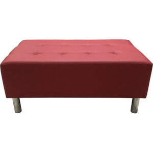 Банкетка Мягкий офис Классик с утяжками двухместная красная