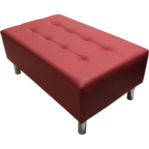 Банкетка Мягкий офис Классик с утяжками двухместная красная