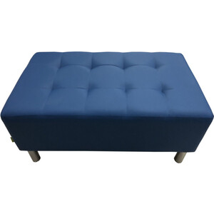 Банкетка Мягкий офис Классик с утяжками двухместная синяя
