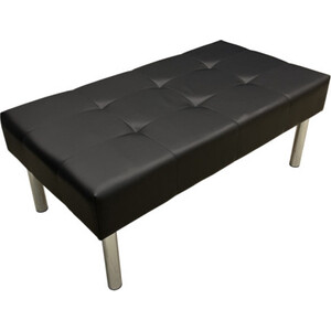 Банкетка Мягкий офис Сатурн двухместная черная