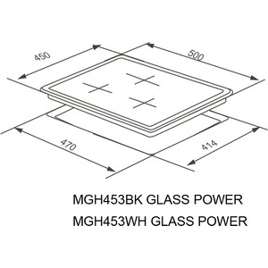 Газовая варочная панель Meferi MGH453BK GLASS POWER