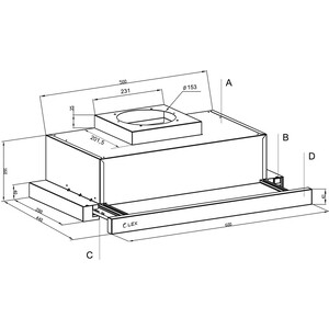 Вытяжка встраиваемая Lex Hermes G 600 GREY