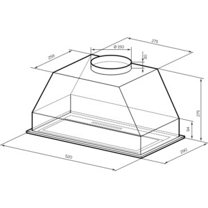 Вытяжка встраиваемая Lex HYPER 600 GS INVERTER WH