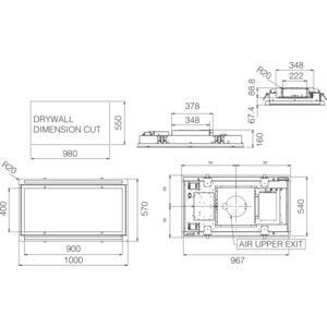 Вытяжка встраиваемая Elica HILIGHT-X H30 BL MAT/A/100