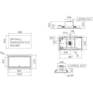 Вытяжка встраиваемая Elica HILIGHT-X H30 BL MAT/A/100