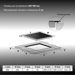 Индукционная варочная панель Hyundai HHI 3752 WG