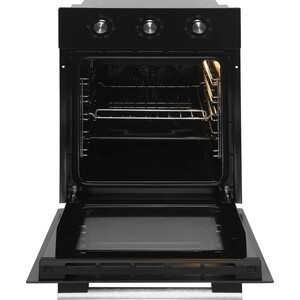 Электрический духовой шкаф Hyundai HEO 45311 BG черный/серебристый