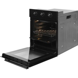 Электрический духовой шкаф Hyundai HEO 45311 BG черный/серебристый