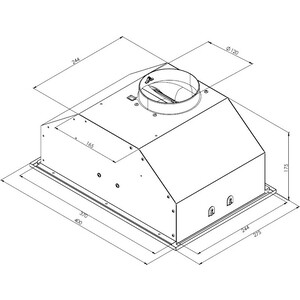 Вытяжка встраиваемая Krona KATE 400 INOX PB