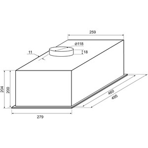 Вытяжка встраиваемая Krona WERMUT 500 DN BLACK PB BF