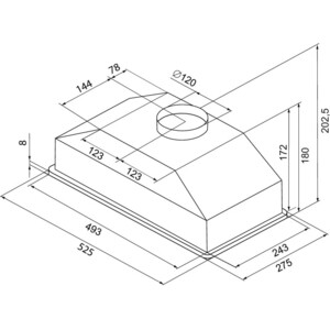 Вытяжка встраиваемая Krona KATE 600 WHITE PB V2