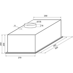 Вытяжка встраиваемая Krona WERMUT 600 DN WHITE PB