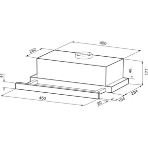 Вытяжка встраиваемая Krona KAMILLA F 450 inox