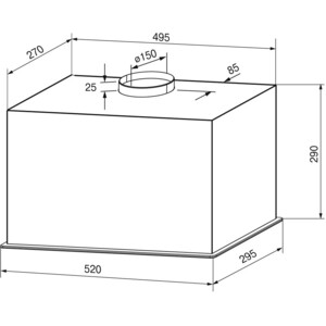 Вытяжка встраиваемая Krona VENUS 600 BLACK S