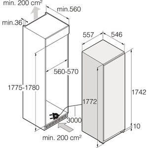 Встраиваемый холодильник Asko RBR576DNC1