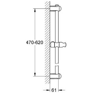 Душевая штанга Grohe Euphoria 60 см, хром (27499000)