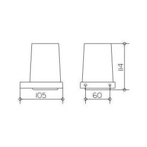 Стакан для ванной Keuco Edition 11 с держателем (11150019000)