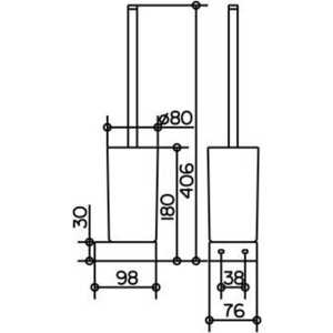 Ершик для унитаза Keuco Edition 300 в комплекте (30064019000)