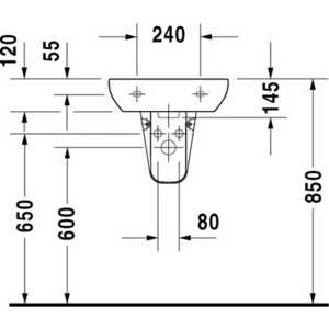 Раковина Duravit D-Code 45х34 (07054500002)