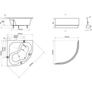 Акриловая ванна Ravak Gentiana 140x140 без гидромассажа (CF01000000)