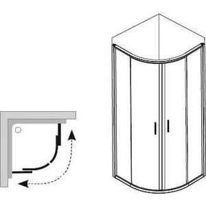 Душевой уголок Ravak Blix BLCP4 80x80 прозрачный, хром (3B240C00Z1)