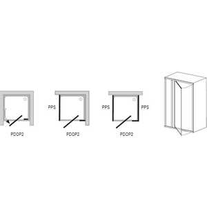 Душевая дверь Ravak Pivot PDOP2 100 прозрачная, белый (03GA0100Z1)