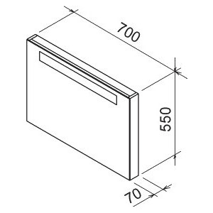 Зеркало Ravak Classic 700 с подсветкой, береза (X000000308)
