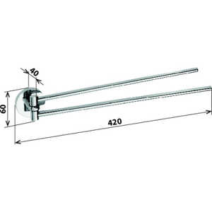 Полотенцедержатель поворотный Bemeta двойной (104204191)