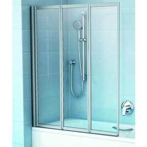 Шторка для ванны Ravak Supernova VS3 115 прозрачная, сатин (795S0U00Z1)