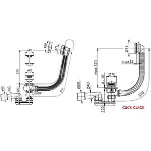 Слив-перелив для ванны Ravak (X01305)
