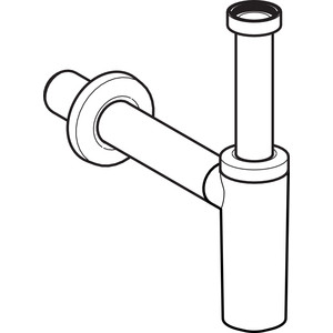 Сифон для раковины Geberit для раковины, d 40 мм, пластик, хром (151.035.21.1)