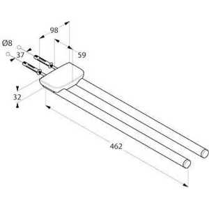 Полотенцедержатель Kludi Ambienta двойной (5397705)