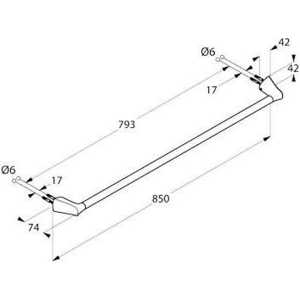 Полотенцедержатель Kludi Ambienta 850 мм (5397905)