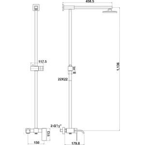 Душевая система Timo Selene со смесителем, хром (SX-1013/00)