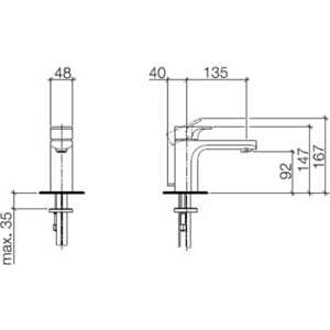 Смеситель для раковины Dornbracht Cult хром (33.500.960.00)