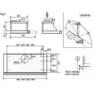 Вытяжка встраиваемая Zigmund & Shtain K 002.61 B