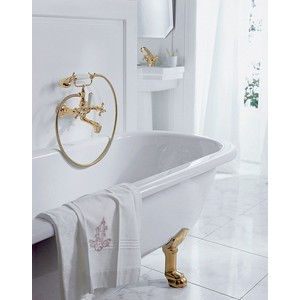 Смеситель для ванны Kludi Adlon с душем, золото (514414520)